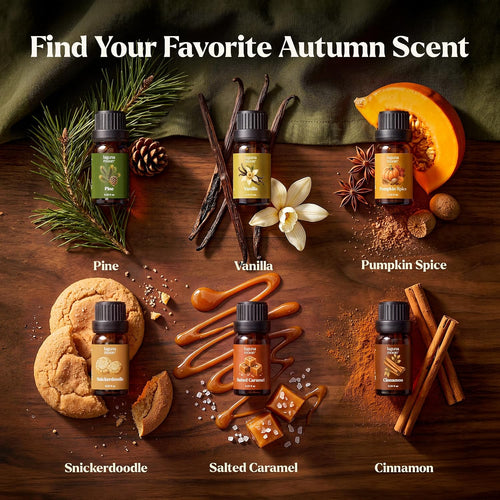 Fall Essential Oils Set for Diffuser for Home 6 X 10Ml