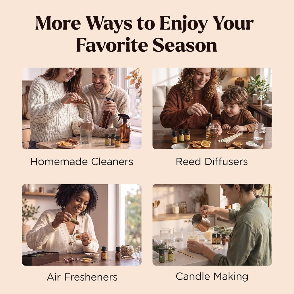 Fall Essential Oils Set for Diffuser for Home 6 X 10Ml
