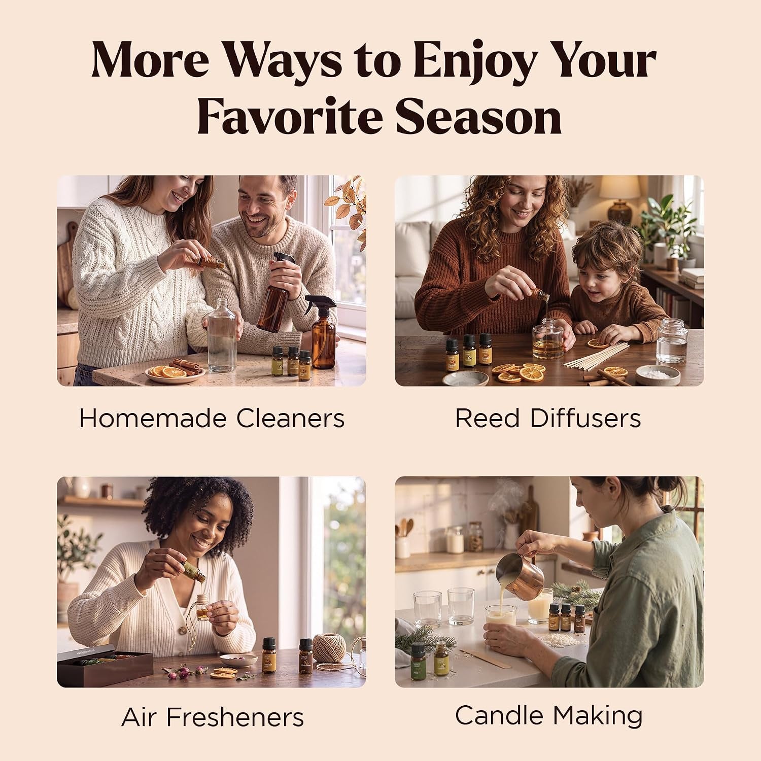 Fall Essential Oils Set for Diffuser for Home 6 X 10Ml